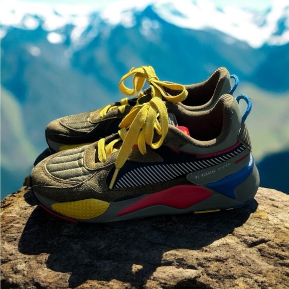 Puma Boys Shoes. RS-X Low Deep Lichen Green. Size 2. - Picture 2 of 8